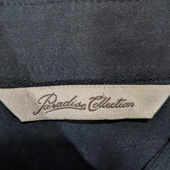 Paradise Collection Modal blend button down tropical short sleeve shirt - Picture 3 of 5